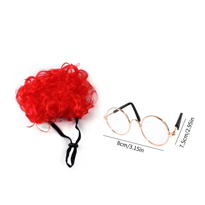Pet Products Popular Pet Accessories Pet Glasses Wig Set Cat Dog Funny Pet Accessories