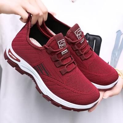 Women's Summer Running Shoes | Breathable Flyknit Design & Soft Sole Anti-Fatigue Cushioning | Lightweight Athletic Sneakers for Daily Wear