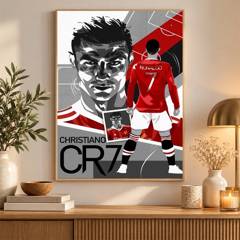 Cristiano Ronaldo Diamantmalerei Set 5D Vollbohrer DIY Diamantmosaik Wandkunst Heimdekoration