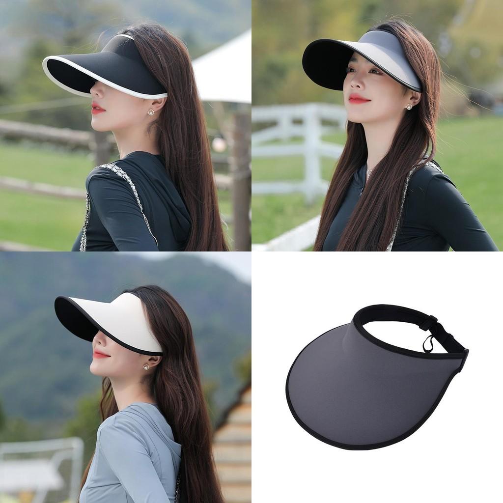 Ice Silk Summer Sun Hat With Large Brim And Uv Protection For Outdoor Women