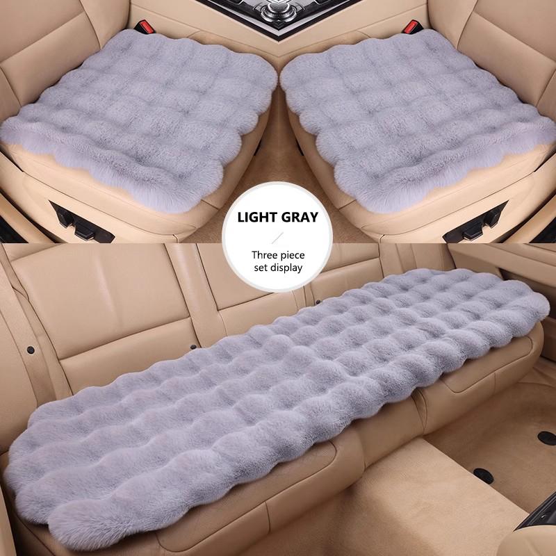 

SEAMETAL плюшевая подушка для автомобиля зимняя теплая подушка для сиденья чехол для автомобильного сиденья утолщенная подушка для сиденья 2*front+1*rear seat серый