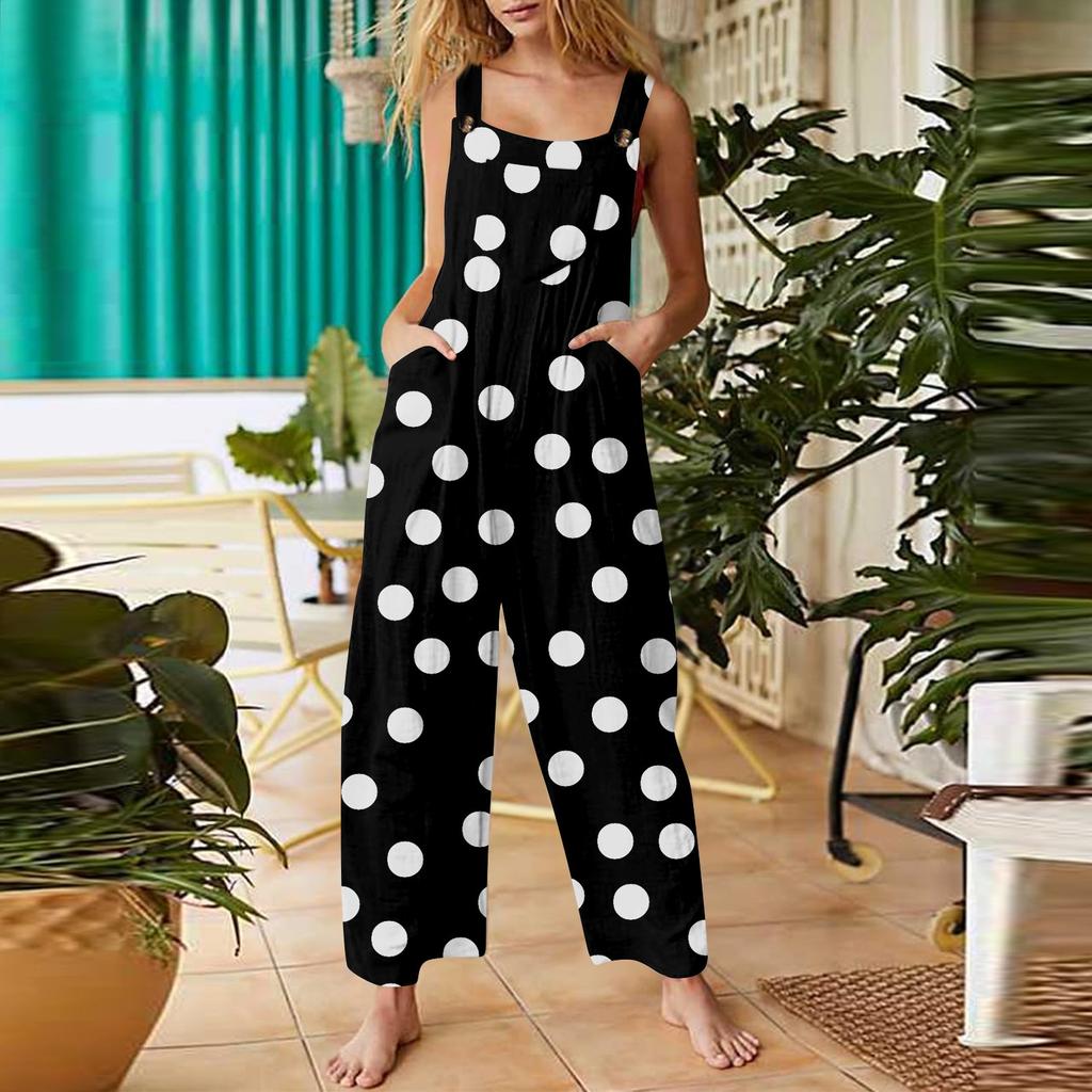 Rompers For Women Fall And Winter Sleeveless Adjustable Drawstring Strap Casual Outfits With Pockets