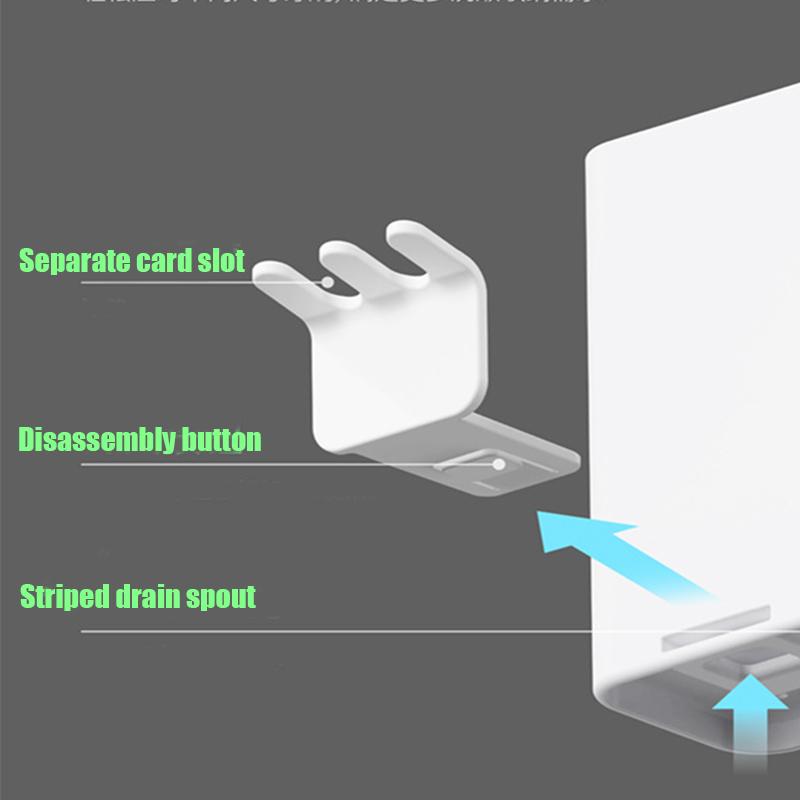 1PCS Wall Mount Individual Toothbrush toothpaste Holder With Mouthwash Cup Dustproof Waterproof Holds 2 Toothbrushes