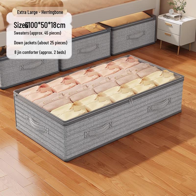 Składana torba do przechowywania pod łóżkiem z czterema uchwytami na ubrania i kołdry
