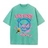 Graffiti Street Bear Print Washed Retro Snow Men Tshirt Summer Loose Cotton T Shirt Breathable Clothes Oversize Casual Tees