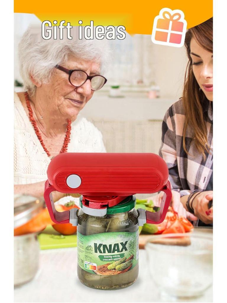 Elektrický otvírák na sklenice a lahve na jeden dotek s designem dvojitého ucha