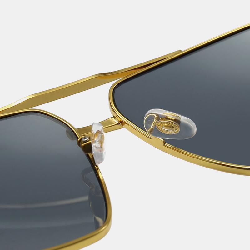 Солнцезащитные очки унисекс в металлической форме головы леопарда в большой оправе — фото 5