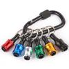 1/4 Inch Bit Holder (hex) - Lot of 6 Colors with Carabiner | Aluminum, Ball Lock