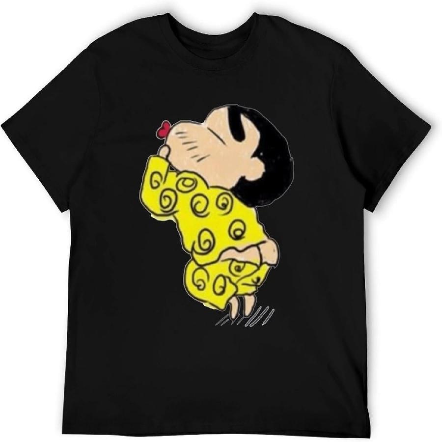 7ypSxk Summer-Men-Top-Funny-T-Shirt-Cute-Crayon-Shin-Chan-and-Dog-Cartoon-Tee-Harajuku1 White S
