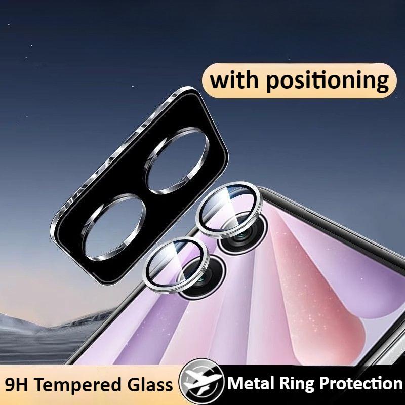 For Honor Magic V Flip 2 Metal Ring Tempered Glass Camera Lens Protector For Honor 400 Pro Lite Positioning Protective Lens Film