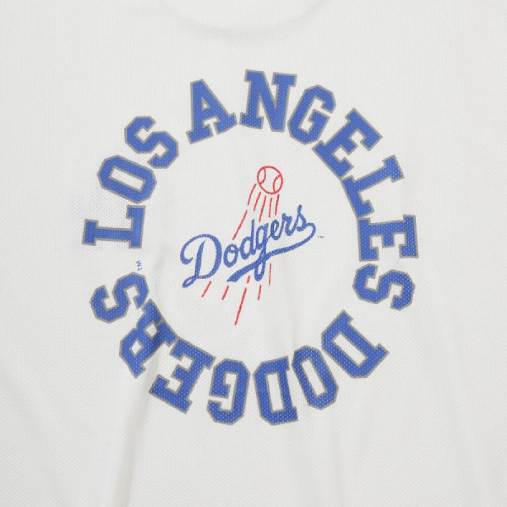 New Era Mesh T shirT La Dodgers Off whiTe
