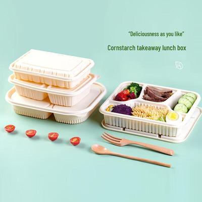 Fang Cao Di Biodegradable 4-Compartment Takeaway Containers