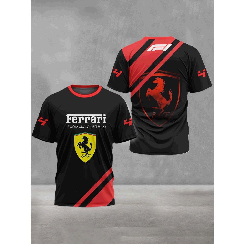 Men's Fashionable Casual Round Neck T-shirt Printed Top for Casual Summer Wear