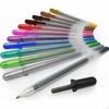Set of 12 Gel Pencils - Sakura - Gelly Roll Metallic Shiny - Assorted Colors - Gel Ink - Non-refillable