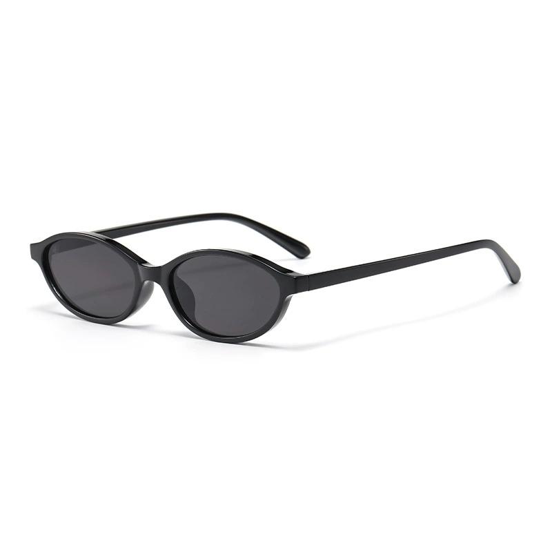 

New Small Sunglasses Women Fashion Cat Eye Design Sun Glasses Shades Blue Green Lens Popular Retro Men Punk Sun Glasses UV400 as shown черный серый