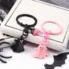 1Pair Bag Hanging Halloween Ghost Keychain Cute Key Rings Minority Magnetic Ghost Pendant  Gift