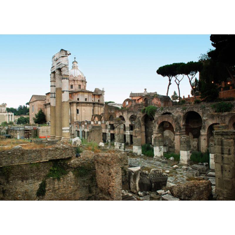 Framed Italian Rome Scenery Poster - Decorative Wall Art on Kraft Paper White card paper (non-adhesive) 30*42 cm