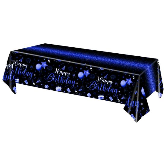 Nappe joyeux anniversaire, imperméable, résistante aux taches, rectangulaire, jetable, en plastique, housse de protection pour Table à manger