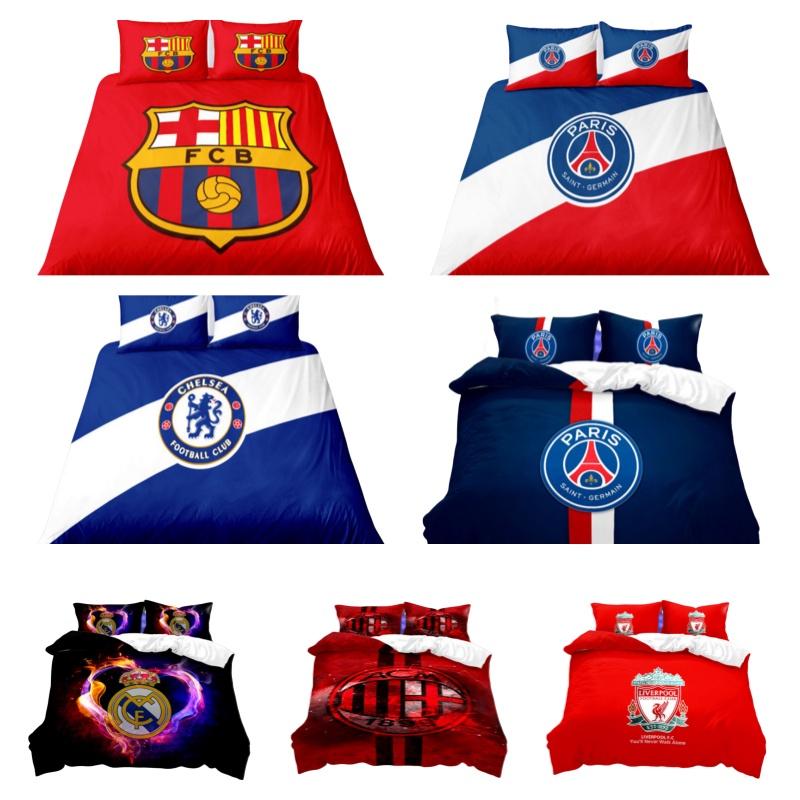 Football Bedding Set Polyester Material Includes Duvet Cover And Pillowcase