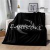 EvaneScence Band Retro Printed Fashion Warm Blanket Flannel Blanket Bed Linings Home Travel Birthday Gift