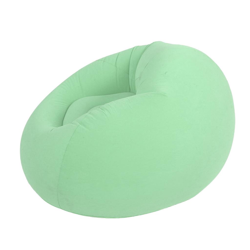 Uppblåsbar bönpåse utan bönor PVC Mjuk flockning Ergonomisk uppblåsbar loungefåtölj för vardagsrum sovrum