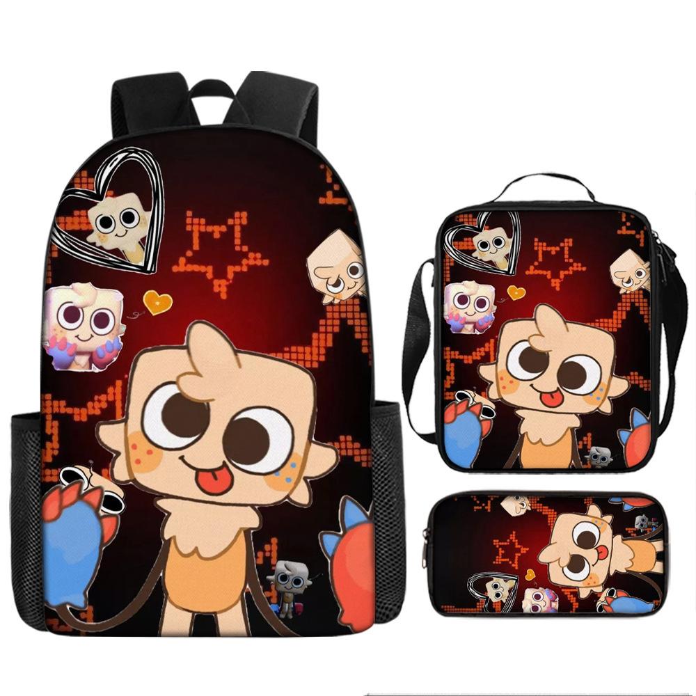 Dandy'S World Student School Bag Dandy'S World Cartoon Cute Backpack Three-Piece Set Satchel Bag Pencil Case