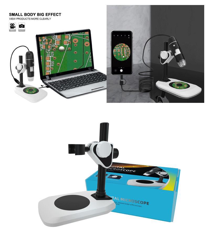 Portable Microscope Stand with Adjustable Usb Digital Microscope and Wifi Microscope Stand