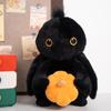 TreasuringU Halloween Bird Crow Pumpkin Plush Playthings Soft Material Pillow Black Bird Stuffed Plush Doll Halloween Party Decoration