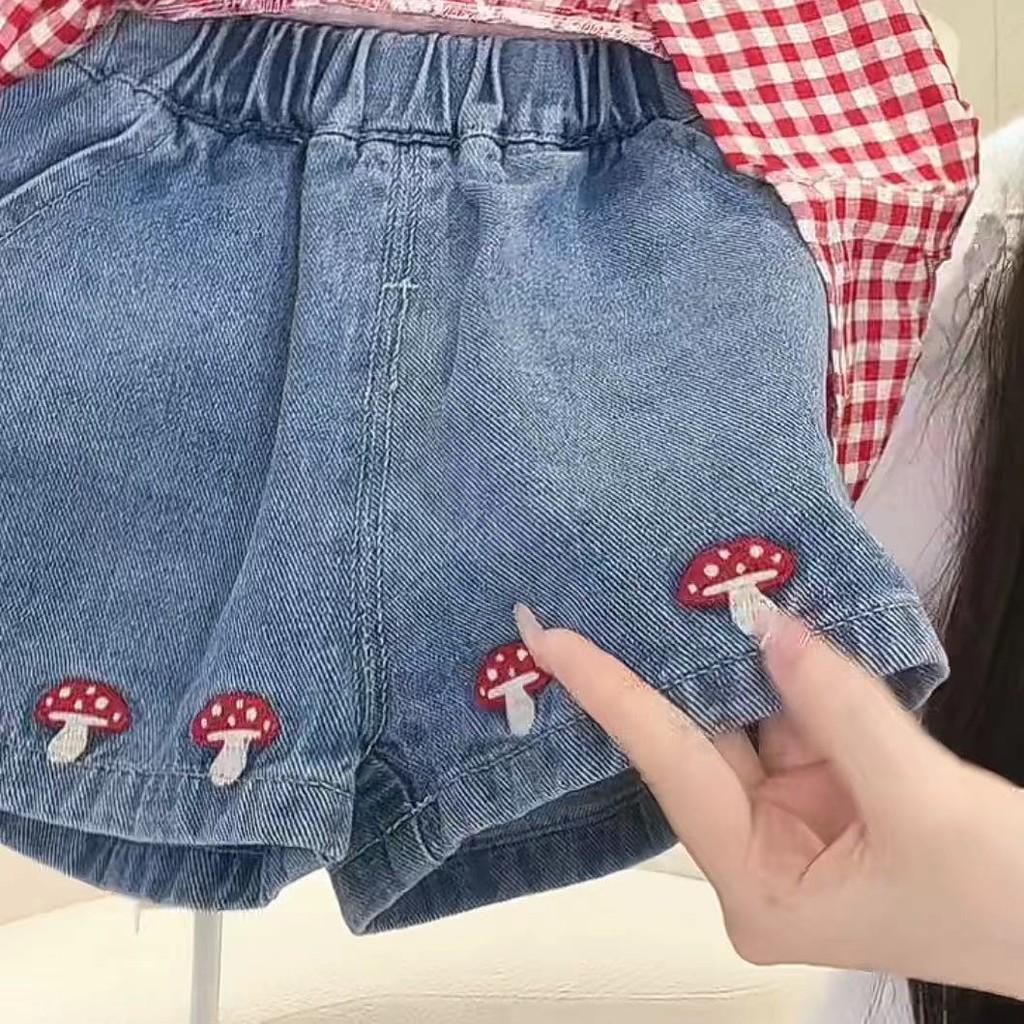 

Charming Kids Summer Outfit Set With Cute Korean Inspired Short Sleeves And Comfortable Cotton Shorts For Girls Pants,130