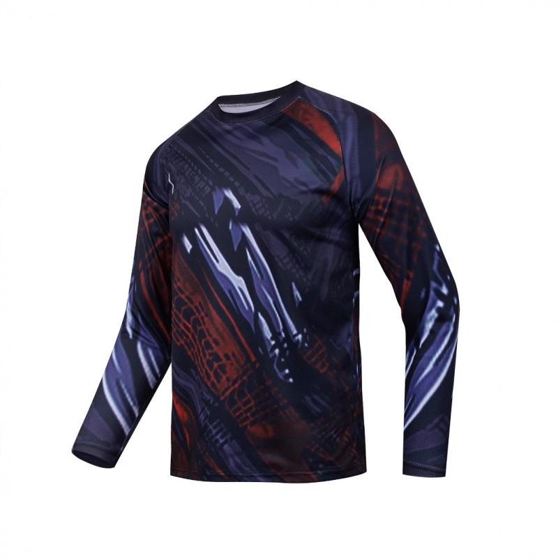 Mens Long Sleeve Cycling Jersey Mountain Bike Downhill Endurance Racing Breathable Quick Dry Sport Top