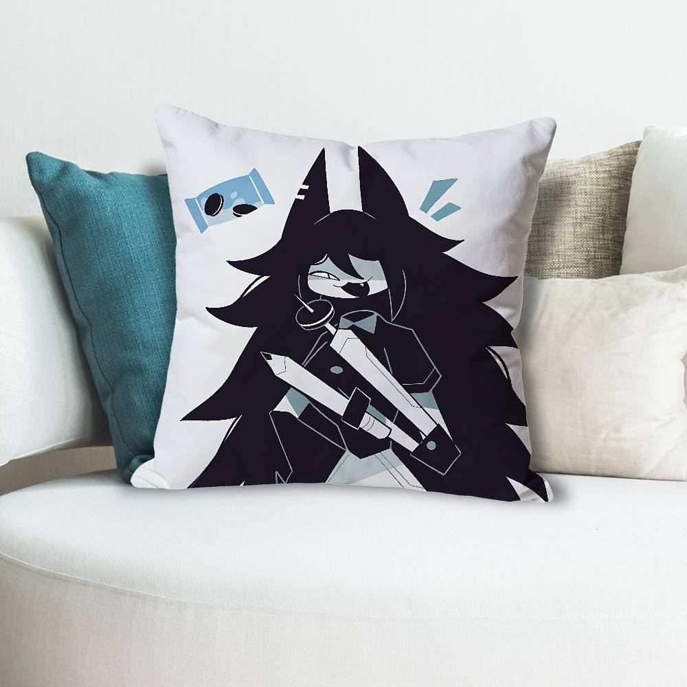 Meme Miss C-Circle FPE Polyester Printed Pillow Cover Square 30 40 45 50 60 65 cm Soft for Sofa Bed Car Home Decor