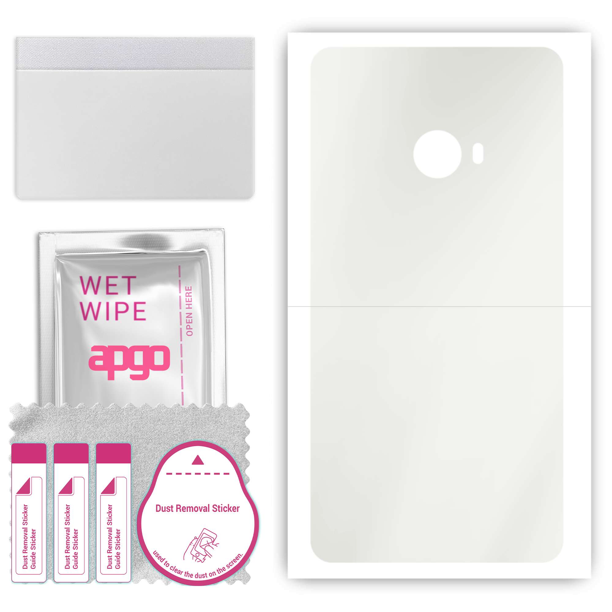 

apgo MATTE Protective Skin Sticker for the back compatible with Xiaomi Mi Note 2, Wrap Film, Hydrogel Film, Flexible, Soft TPU with positioning layer