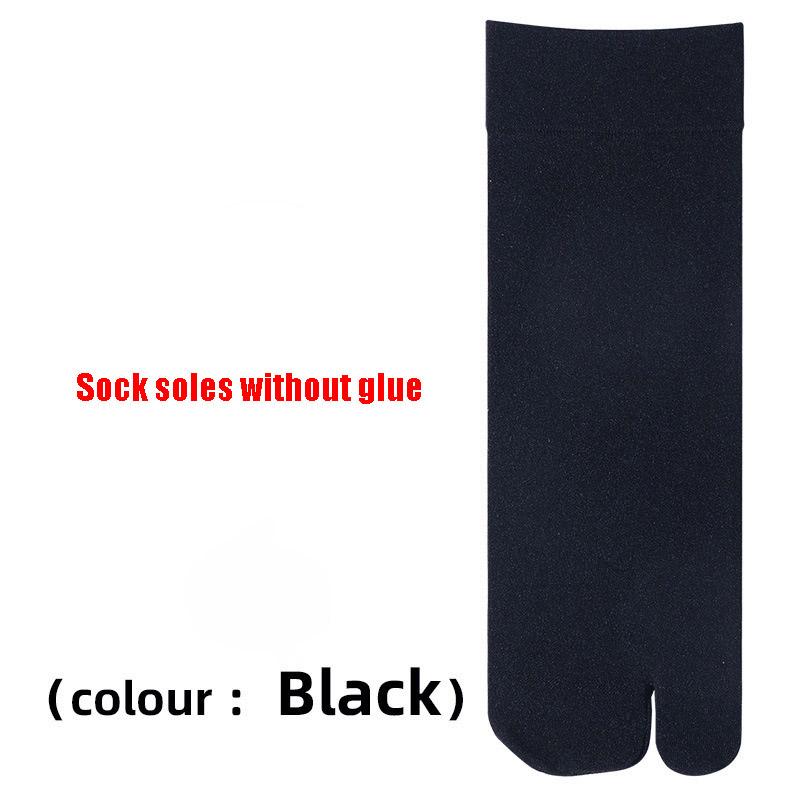 3 Pairs Summer Thin Anti Slip Tabi Socks Short Silk Stockings Womens Mens Solid Color Two Finger Socks Japanese Split Toe Socks