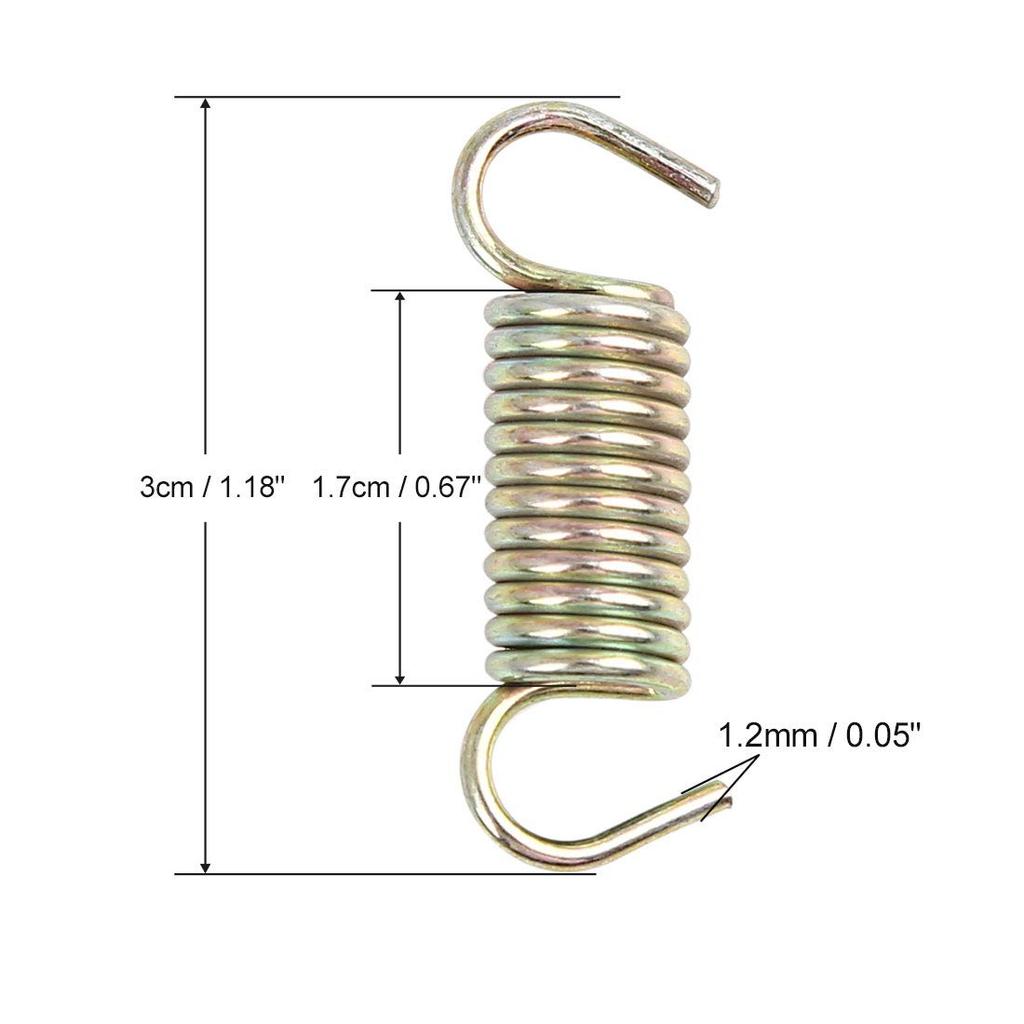 uxcell Motor Bike Return Springs Tripod Return Springs Stainless Steel for GS125 3cm 4pcs