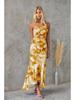 2025 Women's One-Shoulder Elastic Print Dress - European & American Spring/Summer Collection