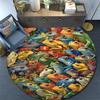 Frogs Round Area Rug,Carpet Rug for Living Room Bedroom Sofa Playroom Decor,Non-slip Floor Mat
