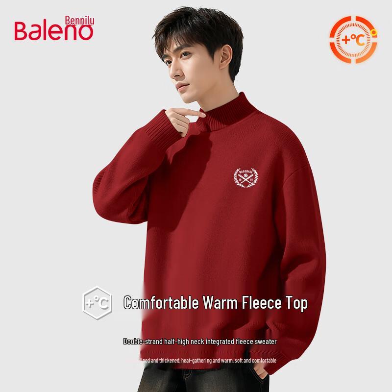 Baleno Men s Heavyweight Thermal Mock Neck Sweater L