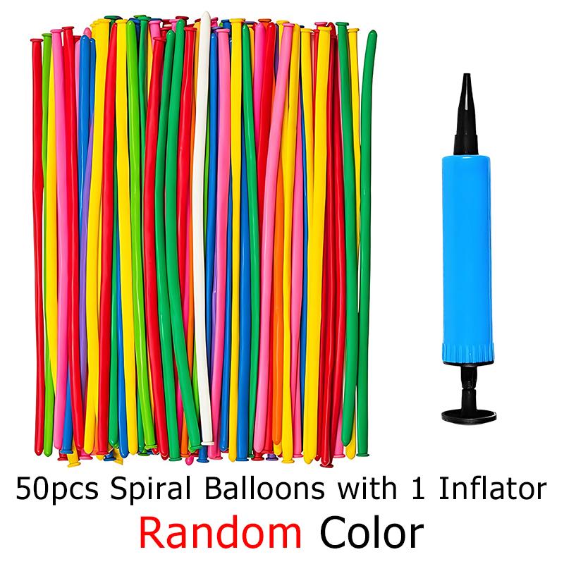 

Разноцветные длинные шары 50/100/200 шт. Латексные шары-полоски с 1 шт. надувателя случайного цвета. Принадлежности для дня рождения, свадьбы, вечеринки ZYF Other