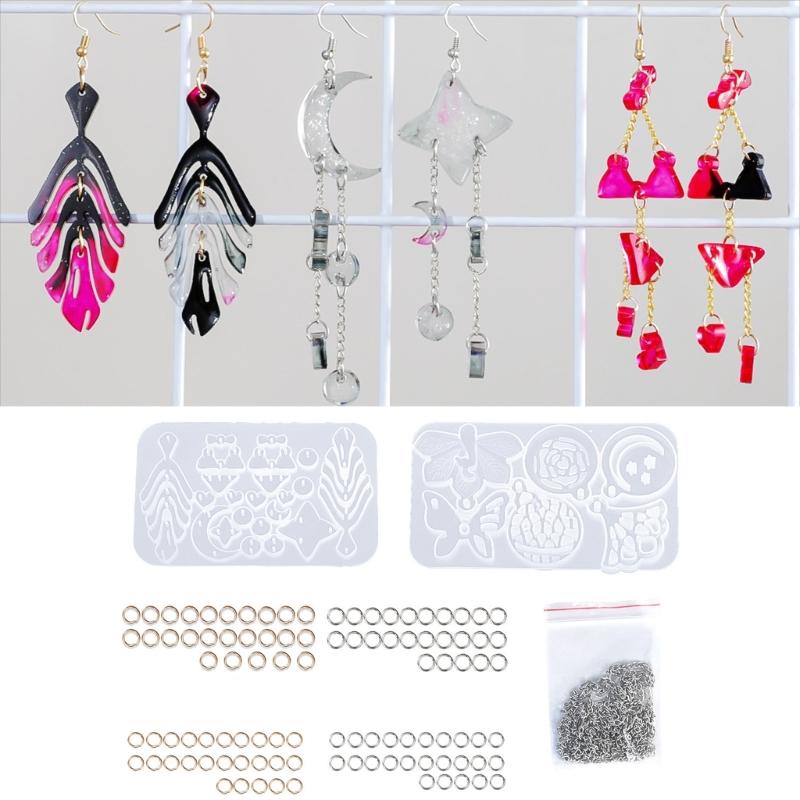 Premium Silikon Engel Flügel Ohrringe Form Schmuckherstellung Form Silikon Textur Geeignet für Handgemachtes Schmuckdesign