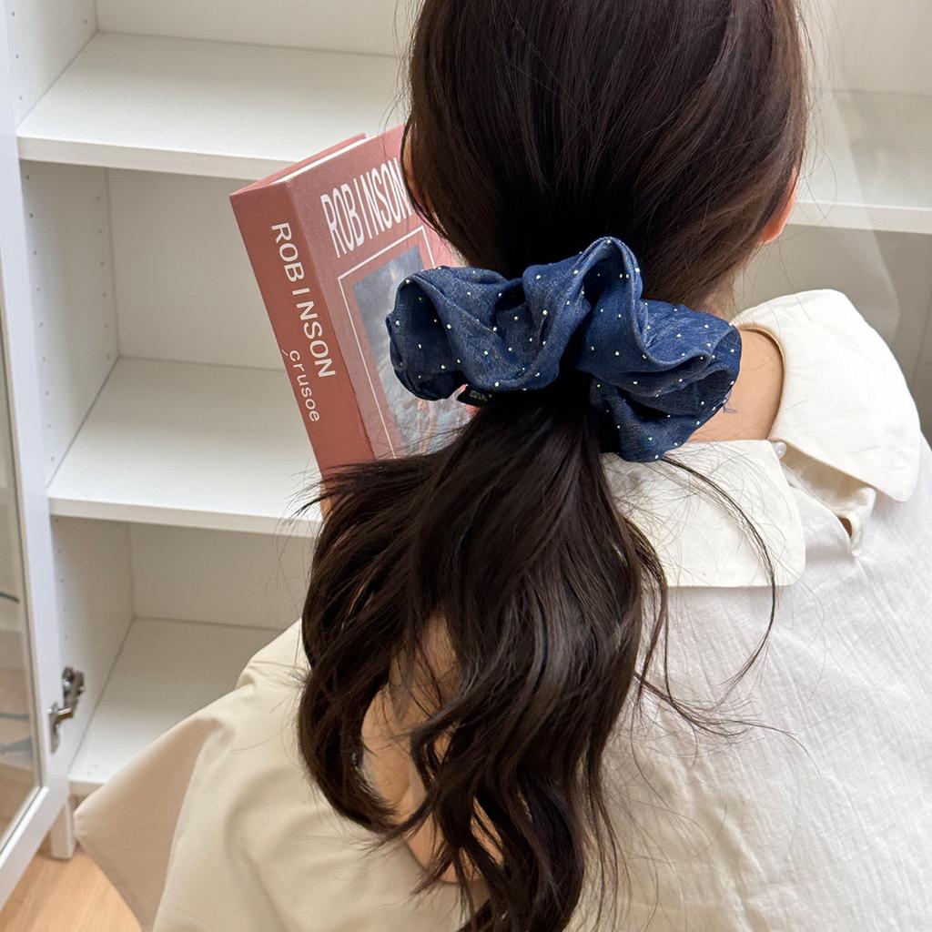 Hair Band Accessories for Women Girl Scrunchie Tie Elastic Rubber Kpop New In Popular  Vintage Headdress Rhinestone Designer