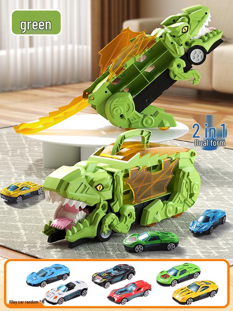 Cross-Border Child's Ultimate Transformed Tyrannosaurus Rex Track and Car Storage Toy