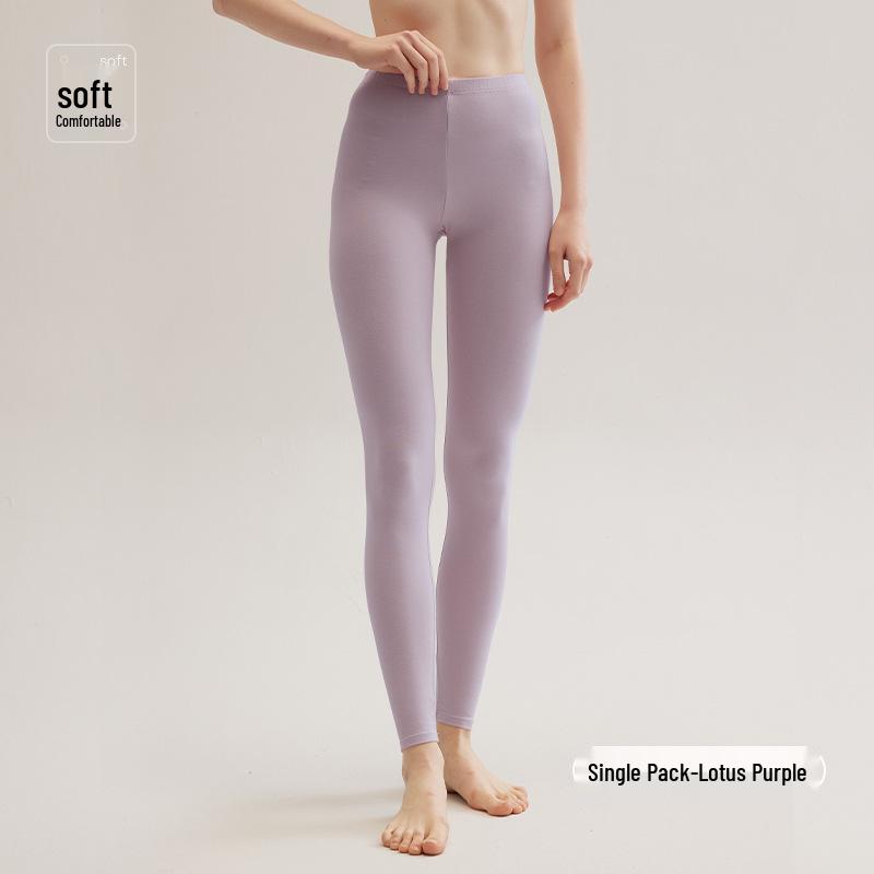 

Женские эластичные хлопковые тонкие теплые леггинсы со средней посадкой для весны и осени L