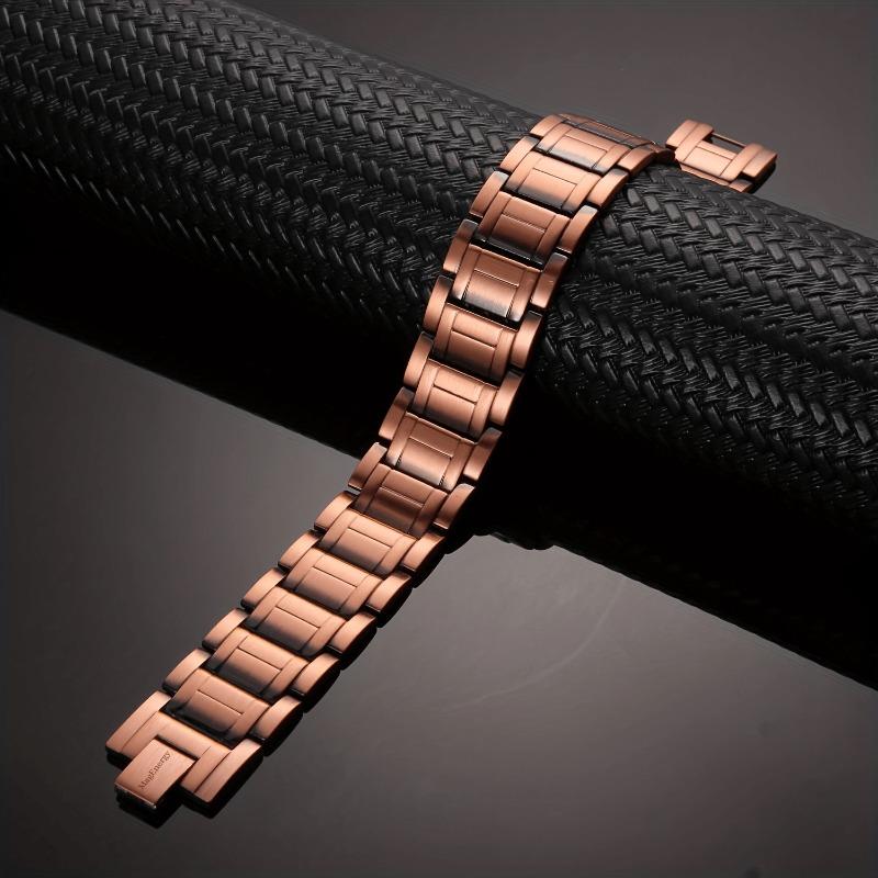 1 Pure Copper Magnetic Bracelet with 3 Rows of Neodymium Magnets, Adjustable Length, the Best Gift for Boyfriend or Dad