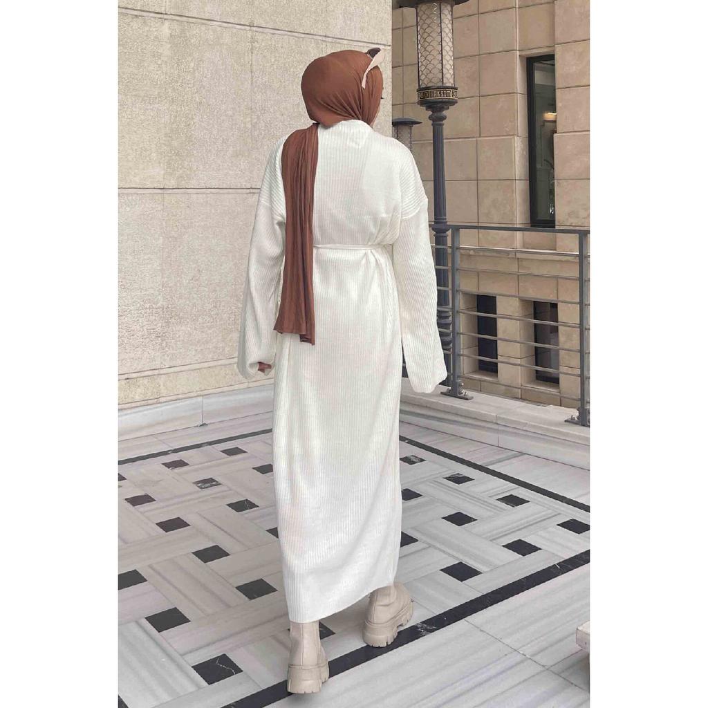 10numberamoda Women's Bat Sleeve Long Knit Dress Claret Red