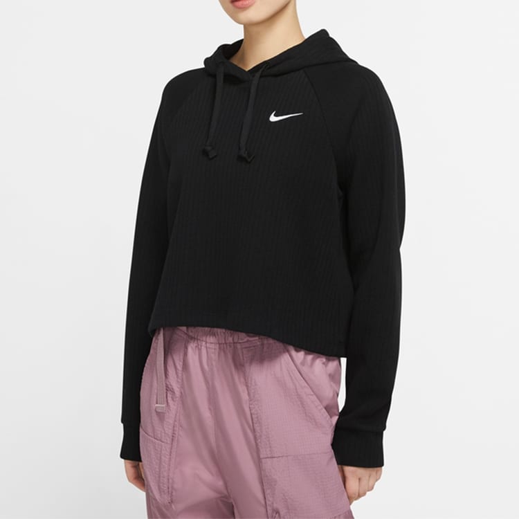 Nike Sweatshirts Women's Black Hooded Moderate Regular CJ2664-010