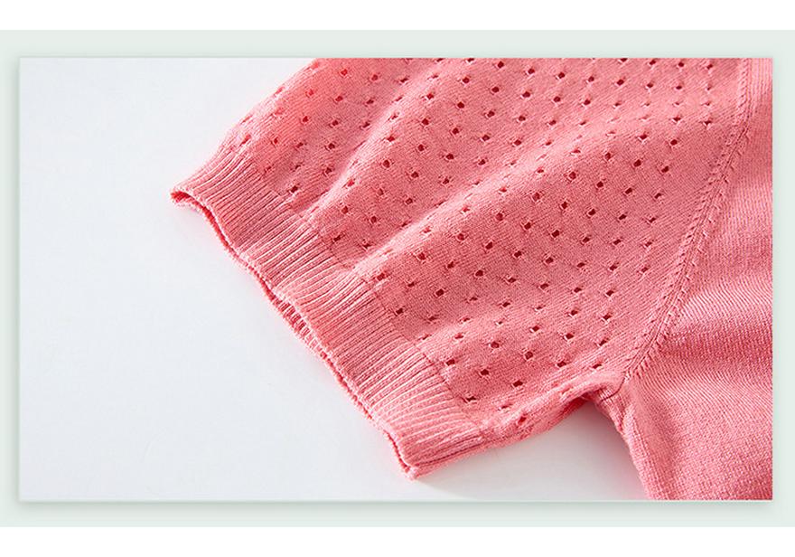 Stylish Ice Silk Knit Lapel Top for Middle-Aged & Elderly Women - Short-Sleeve Summer T-Shirt