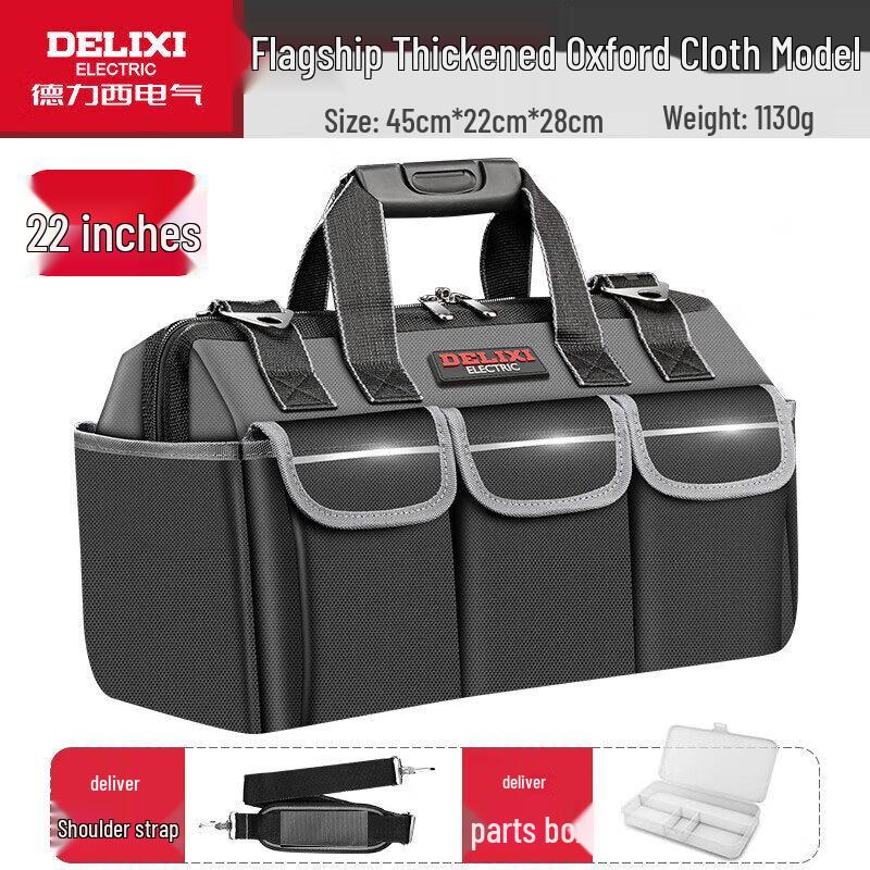 Delixi Multi-functional Canvas Tool Bag Five-layer Thickened Waterproof