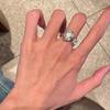 Medieval zircon open ring light luxury fashion niche French unique ring
