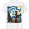 Van Gogh Starry Night Style Artistic Bengal Cat Men Women Kids T-Shirt