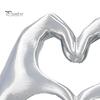 Desktop Love Hand Statue 3D Printed Gesture Figurine Heart Shape Ornament Sculpture Home Office Wedding Party Decoration PLA
